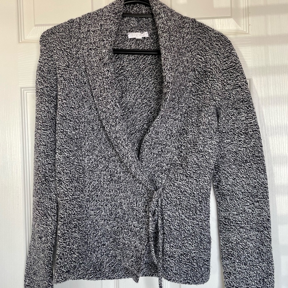 Kookai Size 1 Gray Wool Wrap Sweater -